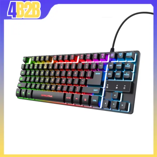 53704 - TRUST GAMING TASTIERA GXT 833 Thado Tastiera illuminata TKL - Nero 24066