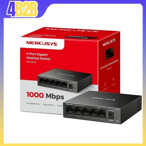 47917 - MERCUSYS DESKTOP SWITCH 5 PORT 10/100/1000MBPS POE+ MS105GP