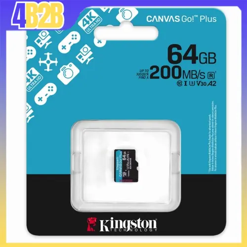 56012 - KINGSTON MEM. CARD MICRO 128GB CANVAS GO PLUS 4K SDCG4/64GB 200MBS