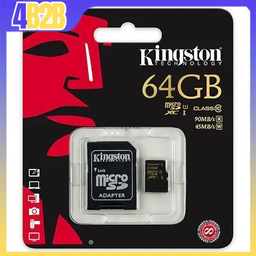 5529 - KINGSTON MEM. CARD SDXC-MICRO 64GB C10 R90MB/W80MB PS