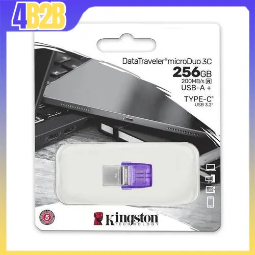 42049 - KINGSTON USB FLASH DATATRAVEL MICRODUO 3C G3 USB 3.2 GEN1 256GB DTDUO3CG3/256GB