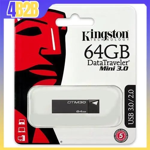 8262 - USB FLASH KINGSTON DTM30 BLACK 64GB
