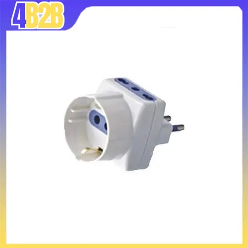 18488 - EXTRASTAR ADATTATORE 16A 2 PRESE 10/16A BIPASSO+1 PRESA 10A SCHUKO