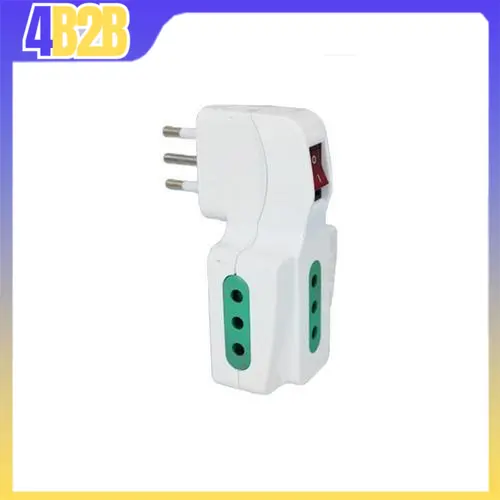 42878 - EXTRASTAR ADATTATORE SPINA 10A 3PRESE CON INTERRUTTORE SALVA SPAZIO